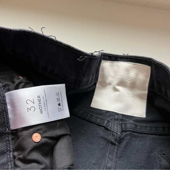 Mother Superior NWT The Tomcat Lies Lies Lies Size 32 Black Button Fly Jeans - Picture 8 of 13